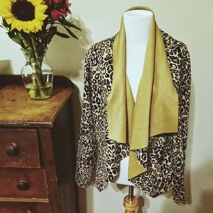 Suede Cheetah Cardigan